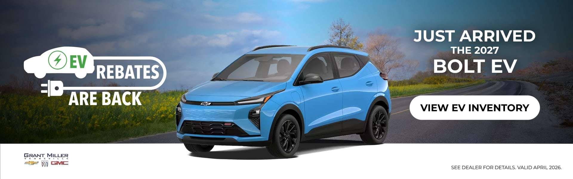 Grant Miller Motors EV Chevy Bolt Ads