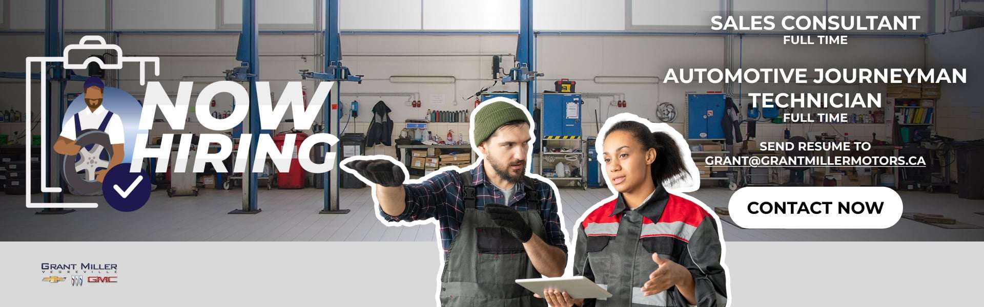 Grant Miller Motors Now Hiring Sales Cconsultant Full Time Automotive Journeyman Technician Full Time