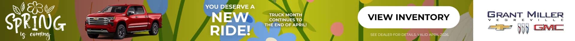 Grant Miller Chev Spring Is Coming New Vehicle Ad