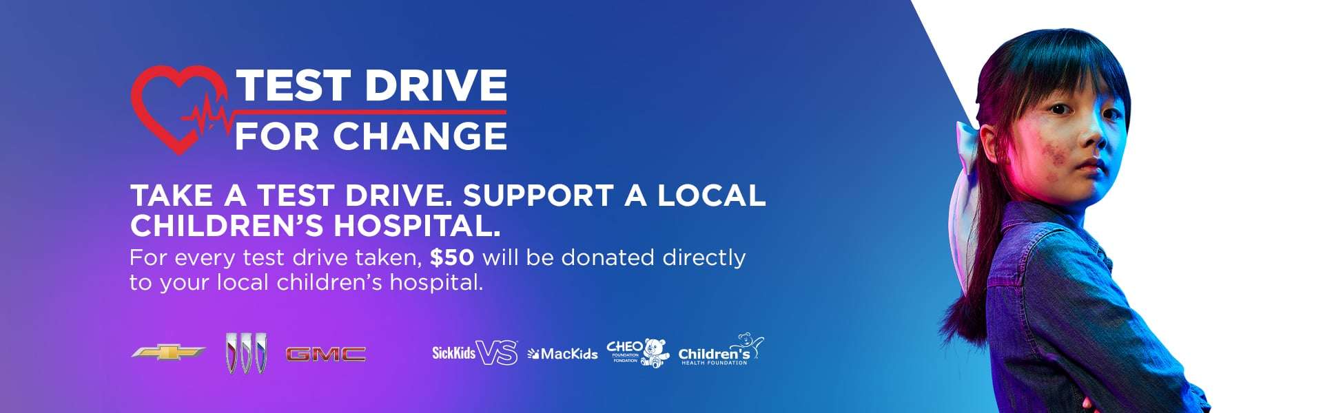 Test Drive for Change - $50 donated to McMaster Children's Hospital with every eligible test drive