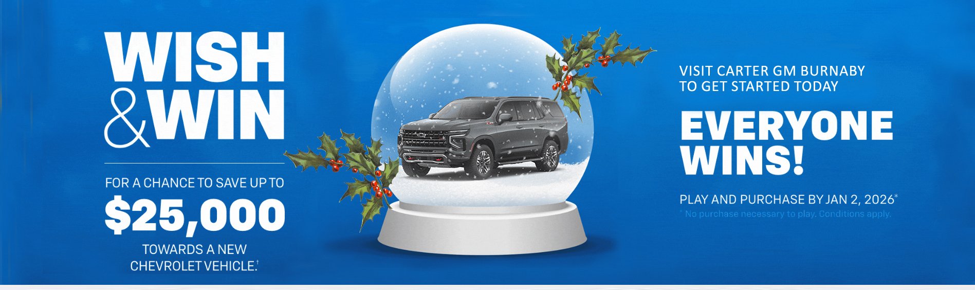 Enter for Your Chance to WIsh and Win at Carter GM in Burnaby BC
