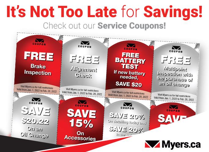 It's not too late for savings! Check out our service coupons!