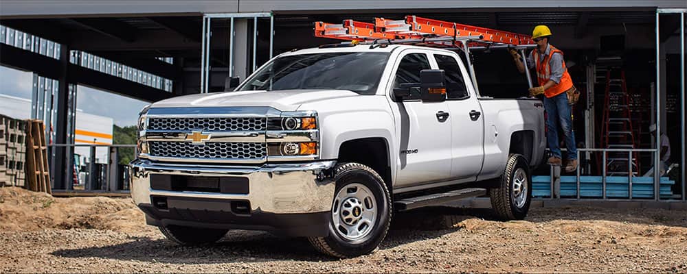 Heavy duty truck at a construction site