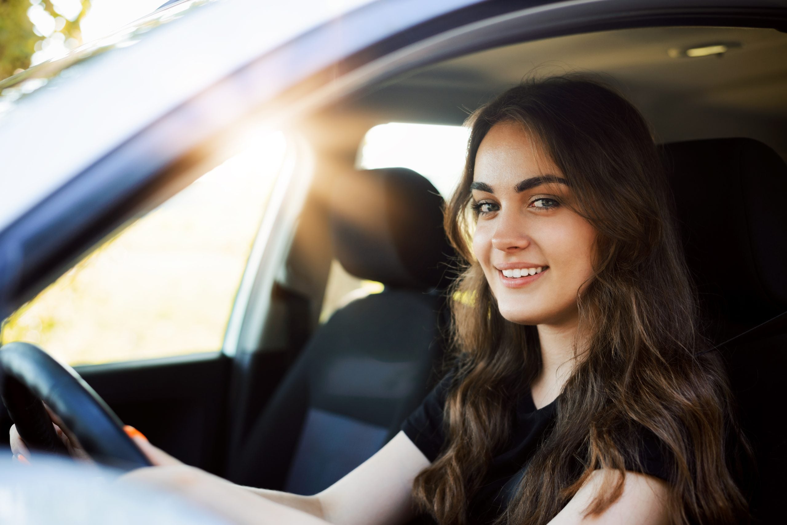 Young driver enjoying a vehicle
