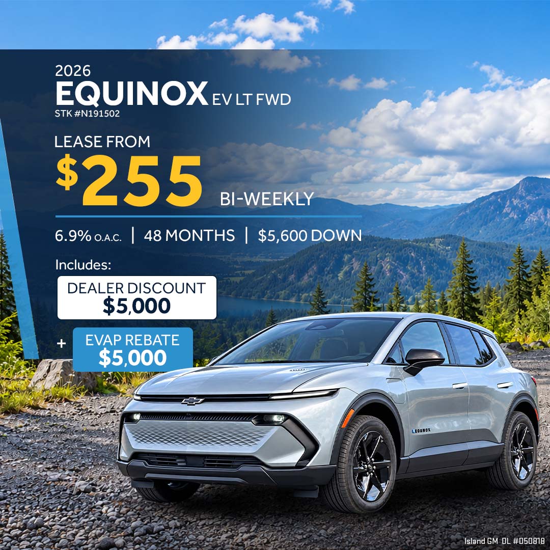 Chevrolet Equinox lease offer at Island GM