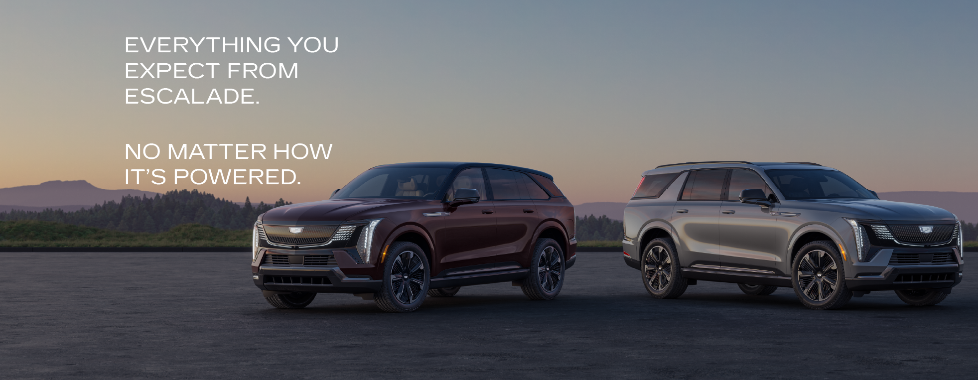 Cadillac Escalade and Escalade IQ parked side by side