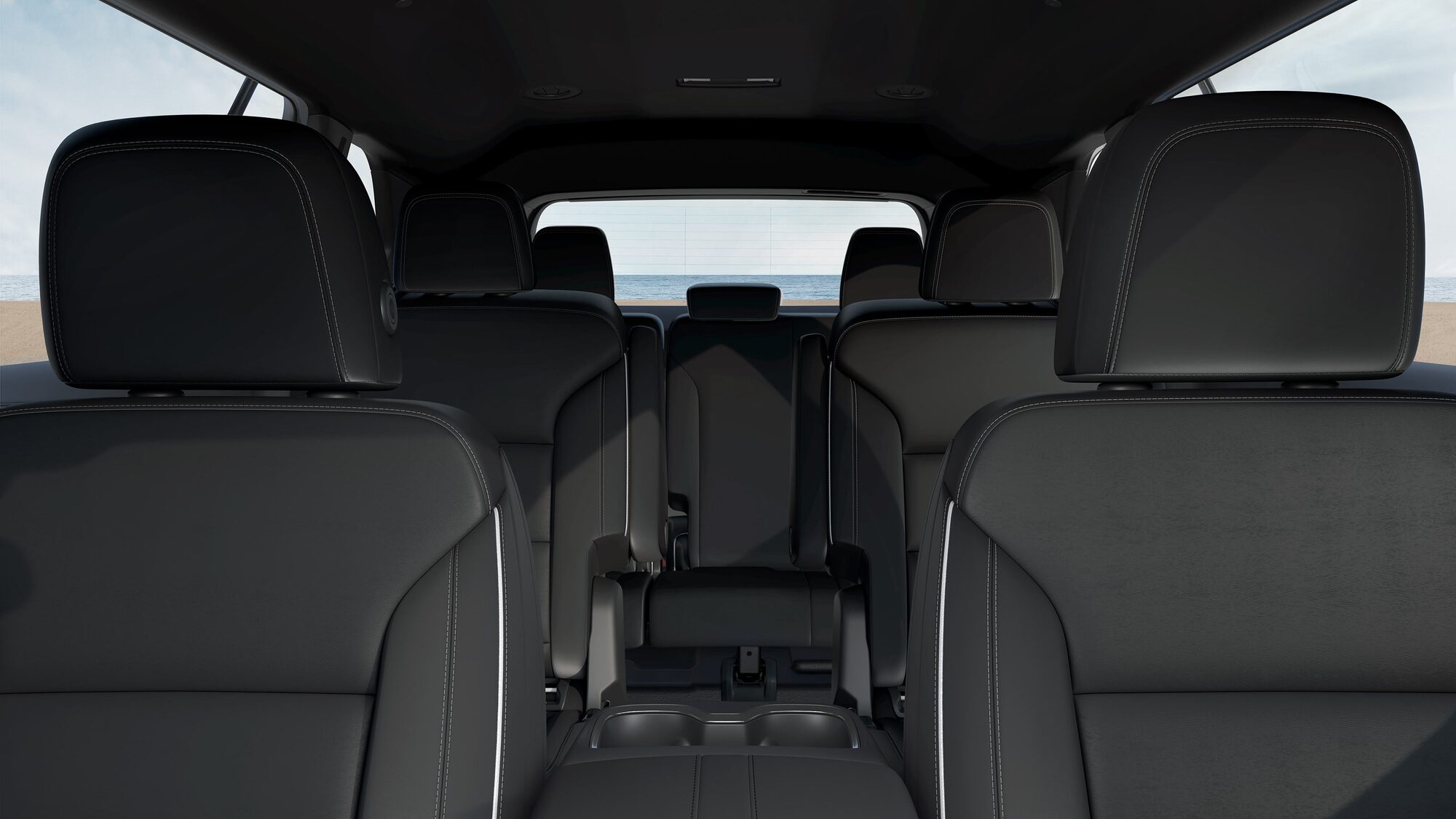 Interior view of a 2026 Buick Enclave from Front to Back