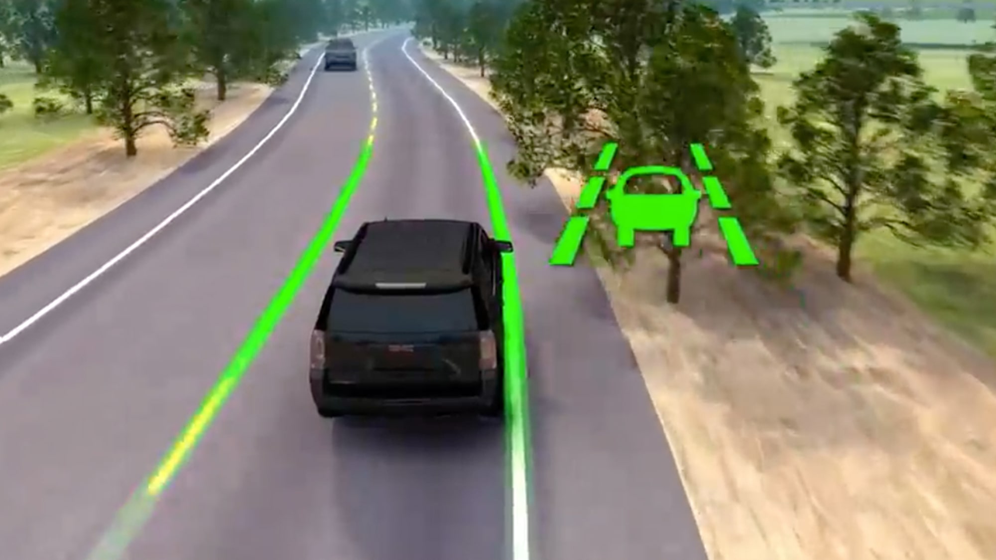 2022 GMC Sierra HD lane assist.