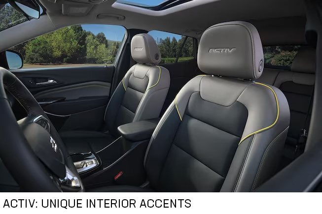 Front Seating Overview of 2024 Chevrolet Trax Activ with Text Front Seating Overview of 2024 Chevrolet Trax Activ with Text - Barnes Wheaton GM South Surrey