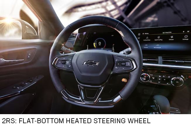 Steering Wheel of the 2024 Chevrolet Trax 2RS with Text Steering Wheel of the 2024 Chevrolet Trax 2RS with Text - Barnes Wheaton GM South Surrey