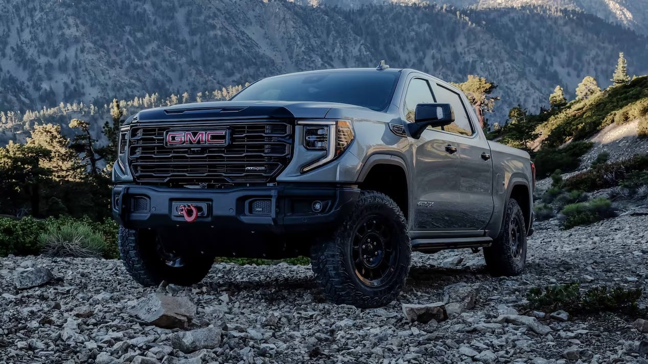 2023 gmc sierra 1500 at4x aev edition parked on gravel slider_widget-110-0